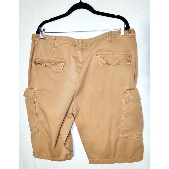 Levi Strauss Mens Baggy Cargo Shorts Brown Levi's Cotton Casual Tag Size 38 - Picture 7 of 9